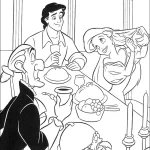 coloriage ariel la petite sirène à imprimer pour enfant de 4 ans