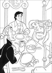 coloriage ariel la petite sirène à imprimer pour enfant de 4 ans
