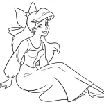 coloriage ariel la petite sirène à imprimer pour enfants
