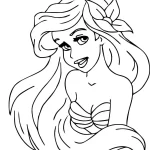 coloriage ariel la petite sirène gratuit