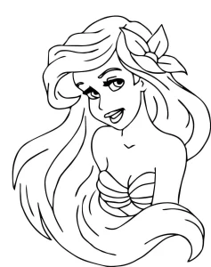 coloriage ariel la petite sirène gratuit