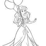 coloriage ariel la petite sirène de pour enfants