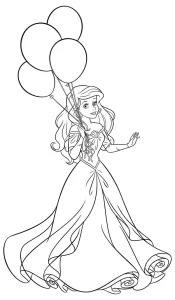 coloriage ariel la petite sirène de pour enfants