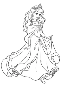 coloriage ariel la petite sirène pour enfant de 6 ans