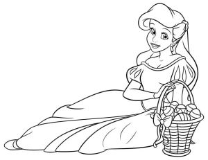 coloriage ariel la petite sirène gratuit a imprimer