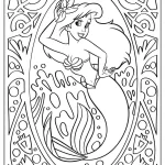 coloriage ariel la petite sirène a imprimer pour enfant de 4 ans
