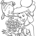 coloriage ariel la petite sirène à imprimer pour enfant de 2 ans