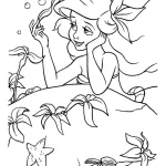 coloriage ariel la petite sirène pour enfants a imprimer