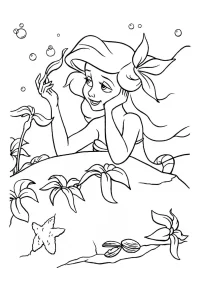coloriage ariel la petite sirène pour enfants a imprimer