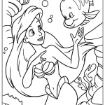 coloriage ariel la petite sirène pour enfant de 6 ans