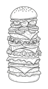 coloriage Hamburger update a dessiner en ligne