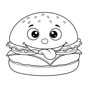 coloriage Hamburger update pour enfant de 3 ans