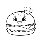 coloriage Hamburger update pour enfant de 6 ans