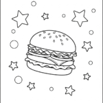 coloriage Hamburger update à imprimer kawaii
