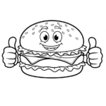 coloriage Hamburger update pour enfant
