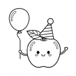 coloriage pomme update a imprimer