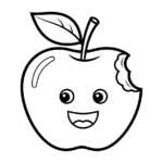 coloriage pomme update pour enfant