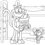coloriage CatNap a imprimer