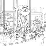 coloriage CatNap pour bebe a imprimer