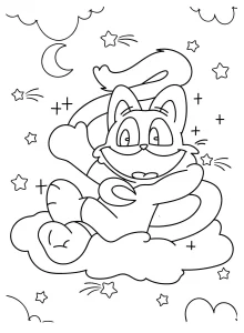 coloriage CatNap gratuit à imprimer