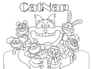 coloriage CatNap à imprimer