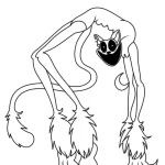 coloriage CatNap à imprimer pour enfant de 8 ans