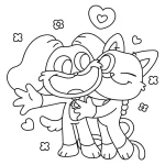 coloriage CatNap à imprimer pour enfant de 12 ans