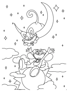 coloriage CatNap à imprimer pour enfant de 7 ans