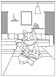 coloriage CatNap à imprimer pdf gratuit