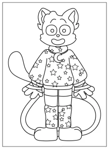 coloriage CatNap pour bebe a imprimer