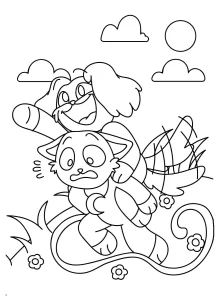 coloriage CatNap pour bebe a imprimer