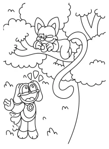 coloriage CatNap à imprimer pour enfant de 8 ans