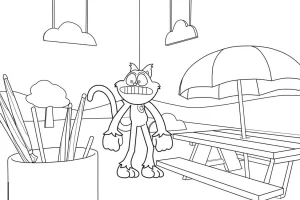 coloriage CatNap et apprentissage