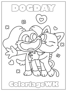 coloriage DogDay pour enfants à télécharger