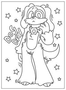 coloriage DogDay à imprimer pour enfant de 10 ans