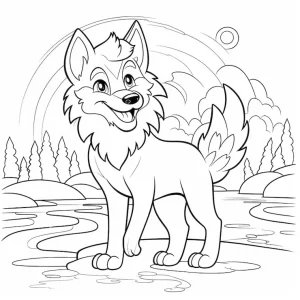 Coloriage Loup