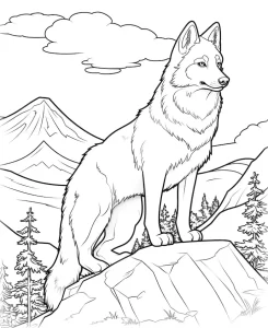 Coloriage Loup