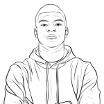coloriage Mbappe pour enfants