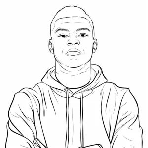 coloriage Mbappe pour enfants