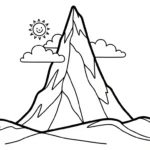 coloriage Montagnes updated à imprimer pour enfant de 6 ans
