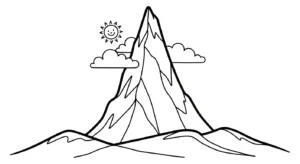 coloriage Montagnes updated à imprimer pour enfant de 6 ans