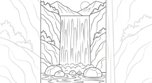 coloriage Montagnes updated a imprimer