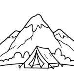coloriage Montagnes updated à imprimer pour enfant de 3 ans