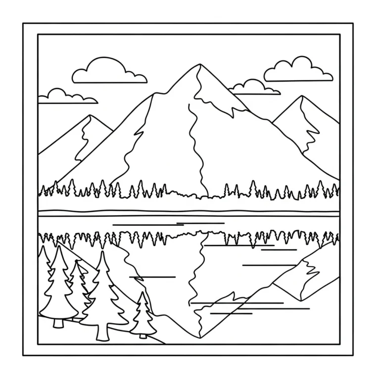 Tranh tô màu Montagne