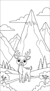 coloriage Montagnes updated pour enfants à télécharger