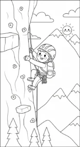 coloriage Montagnes updated pour enfant de 7 ans