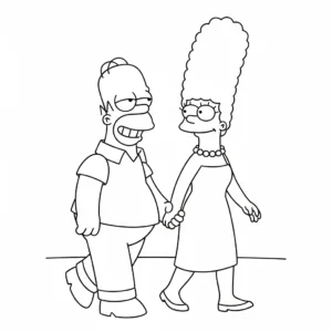coloriage Simpson updated à imprimer pdf