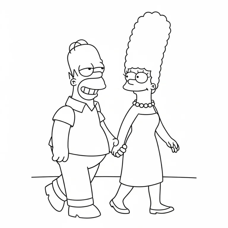 Tranh tô màu Simpson
