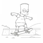 coloriage Simpson updated pour enfants à télécharger