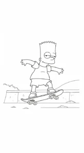 coloriage Simpson updated pour enfants à télécharger
